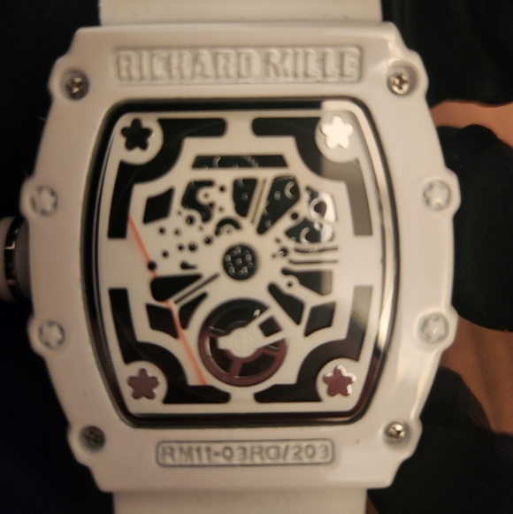 Richard Mille 11-03 White Men's Watch Mechanical Movement - Picture 9 of 11
